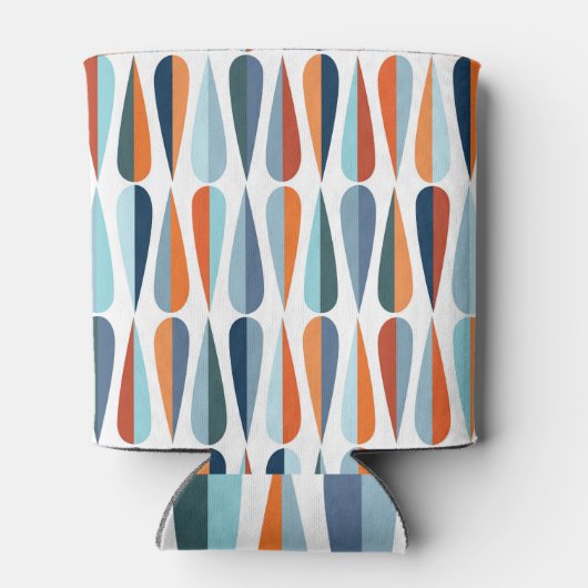 Retro midden-eeuw, dalingspatroon. blikjeskoeler (Achterkant)