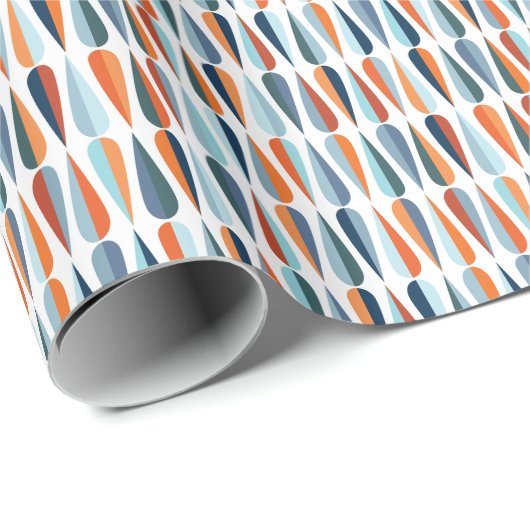 Retro midden-eeuw, dalingspatroon. cadeaupapier (Rol Hoek)