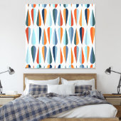 Retro midden-eeuw, dalingspatroon. canvas afdruk (Insitu (Slaapkamer))