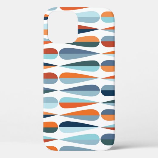 Retro midden-eeuw, dalingspatroon. Case-Mate iPhone case (Achterkant)