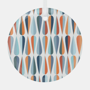 Retro midden-eeuw, dalingspatroon. glas ornament
