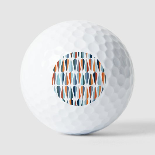 Retro midden-eeuw, dalingspatroon. golfballen (Voorkant)