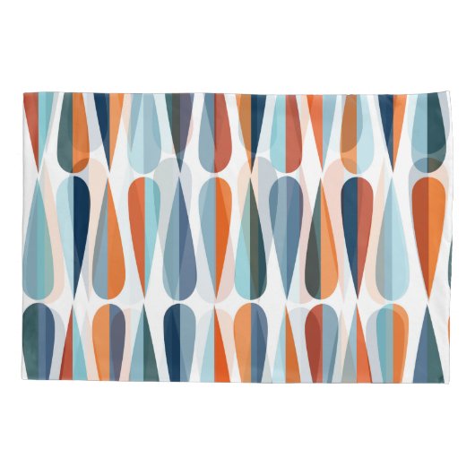 Retro midden-eeuw, dalingspatroon. kussensloop (Achterkant)