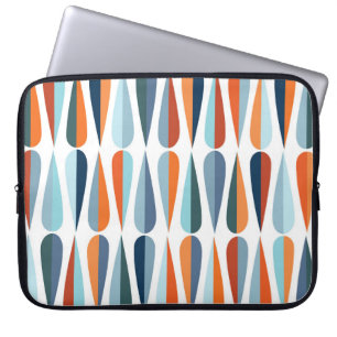 Retro midden-eeuw, dalingspatroon. laptop sleeve
