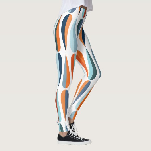 Retro midden-eeuw, dalingspatroon. leggings (Rechts)