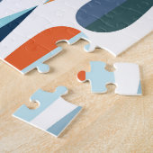 Retro midden-eeuw, dalingspatroon. legpuzzel (Zijkant)