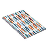 Retro midden-eeuw, dalingspatroon. notitieboek (Rechterzijde)