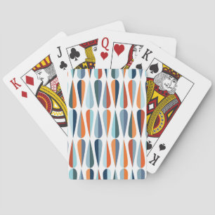 Retro midden-eeuw, dalingspatroon. pokerkaarten