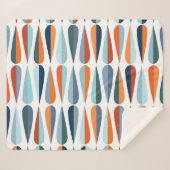 Retro midden-eeuw, dalingspatroon. sherpa deken (Voorkant (horizontaal))