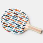 Retro midden-eeuw, dalingspatroon. tafeltennisbatje (Zijkant)