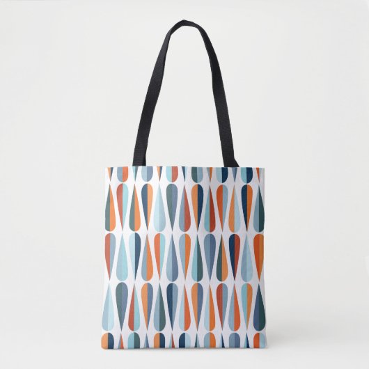 Retro midden-eeuw, dalingspatroon. tote bag (Voorkant)