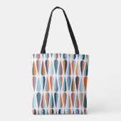 Retro midden-eeuw, dalingspatroon. tote bag (Achterkant)
