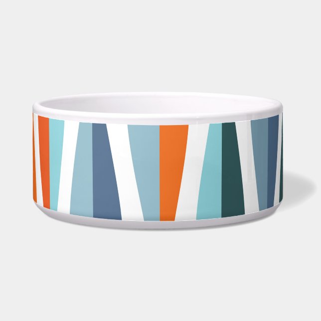 Retro midden-eeuw, dalingspatroon. voerbakje (Voorkant)