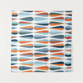 Retro midden-eeuw, dalingspatroon. wandkleed (Voorkant (horizontaal))