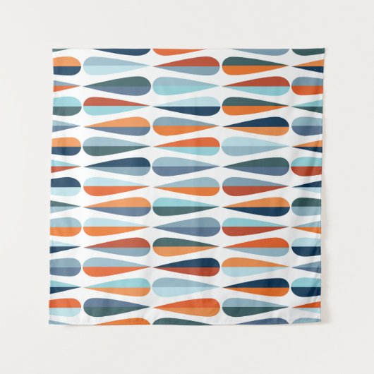 Retro midden-eeuw, dalingspatroon. wandkleed (Voorkant (horizontaal))