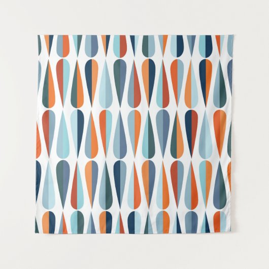 Retro midden-eeuw, dalingspatroon. wandkleed (Voorkant)