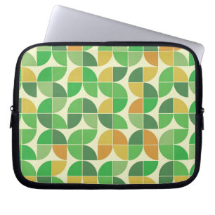 Retro Midden eeuw Geometrisch bloemmotief groe Laptop Sleeve