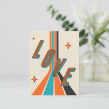 Retro Midden Eeuw Geometrische Liefde Valentijn