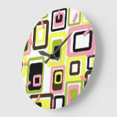  retro midden eeuw geometrische patroonklok grote klok (Hoek)