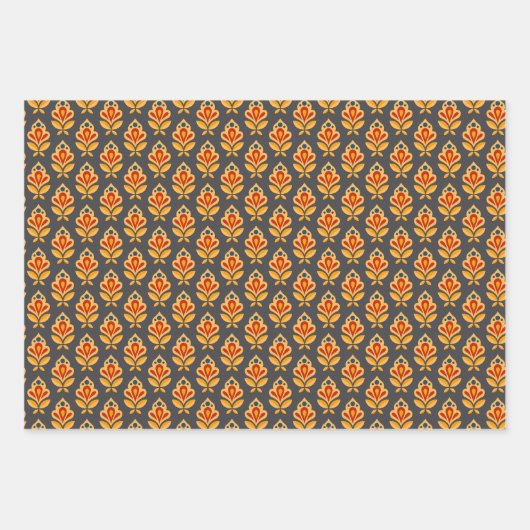 Retro Midden-Eeuw Geometrische Print Patroon Inpakpapier Vel (Voorkant 3)