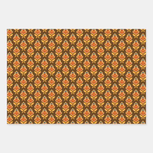 Retro Midden-Eeuw Geometrische Print Patroon Inpakpapier Vel (Voorkant 2)