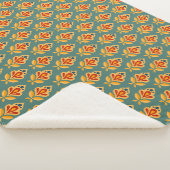 Retro Midden-Eeuw Geometrische Print Patroon Sherpa Deken (3/4)