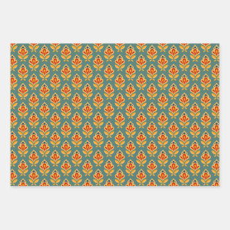 Retro Midden-Eeuw Geometrische Print Patroon Wrapp Inpakpapier Vel