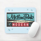 Retro midden-eeuw modern 1958 Mousepad Muismat (Met muis)
