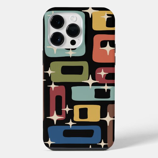 Retro Midden Eeuw Modern Abstract iPhone Hoesje (Achterkant)