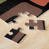 Retro Midden Eeuw Modern Abstract Legpuzzel (Zijkant)