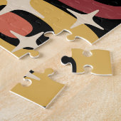 Retro Midden Eeuw Modern Abstract Legpuzzel (Zijkant)