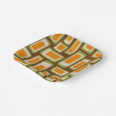 Retro Midden Eeuw Modern Abstract Papieren Bordje (Gebogen)