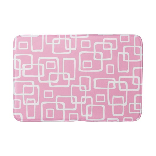 Retro Midden Eeuw Modern Abstract Patroon Badmat (Voorkant)