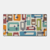 Retro Midden Eeuw Modern Abstract Patroon Bureaumat (Voorkant)