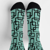 Retro Midden Eeuw Modern Abstract Patroon Sokken (Top)