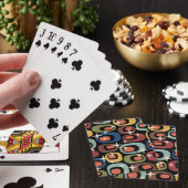 Retro Midden Eeuw Modern Abstract Pokerkaarten (Insitu)