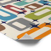 Retro Midden Eeuw Modern Abstract Poster (Hoek)