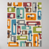 Retro Midden Eeuw Modern Abstract Poster (Voorkant)