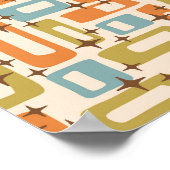 Retro Midden Eeuw Modern Abstract Poster (Hoek)