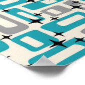 Retro Midden Eeuw Modern Abstract Poster (Hoek)