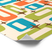 Retro Midden Eeuw Modern Abstract Poster (Hoek)