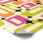 Retro Midden Eeuw Modern Abstract Poster (Hoek)
