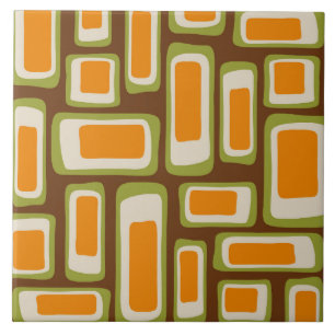 Retro Midden Eeuw Modern Abstract Tegeltje