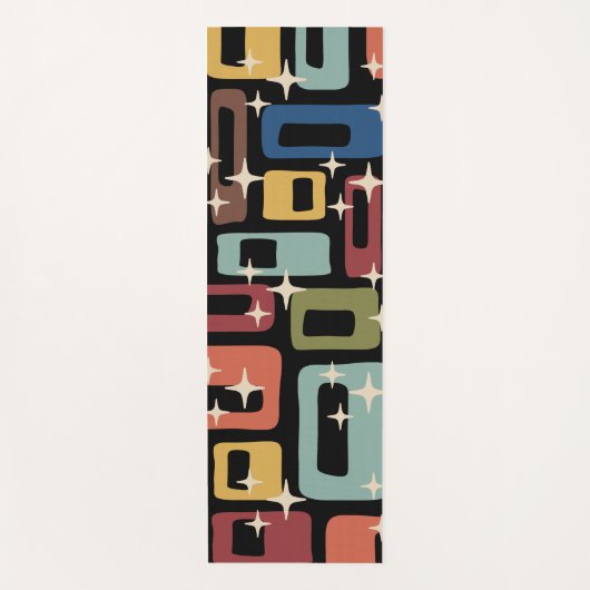 Retro Midden Eeuw Modern Abstract Yogamat (Voorkant)