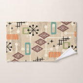 Retro Midden Eeuw Modern Atomair Abstract Bad Handdoek (Handdoek)