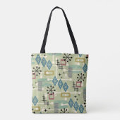Retro Midden Eeuw Modern Atomair Abstract Tote Bag (Achterkant)