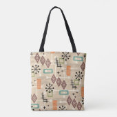 Retro Midden Eeuw Modern Atomair Abstract Tote Bag (Achterkant)