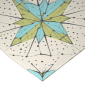 Retro Midden Eeuw Modern Atomair Geometrisch Patro Korte Tafelloper (Hoek)
