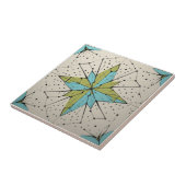 Retro Midden Eeuw Modern Atomair Geometrisch Patro Tegeltje (Zijkant)
