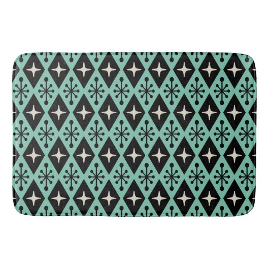 Retro Midden Eeuw Modern Diamanten Sterrenstelsel Badmat (Voorkant)